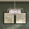 Designers Fountain Linares 60 Watt 4 Light Aged Platinum Pendant with Crystal Prisms Shade 87431-AP - alternate 2